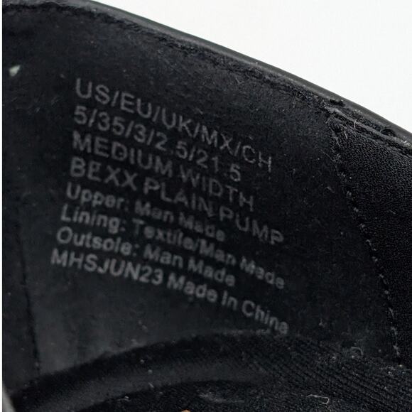 Kenneth Cole Reaction Bexx Plain Pumps Pointed Toe Women's Black Size US5 EU35 - Picture 7 of 9